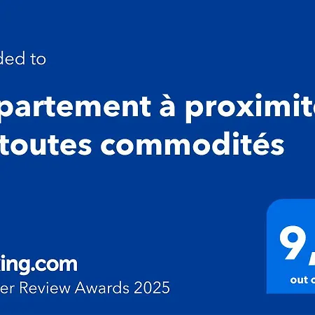 Apartment A Proximite De Toutes Commodites